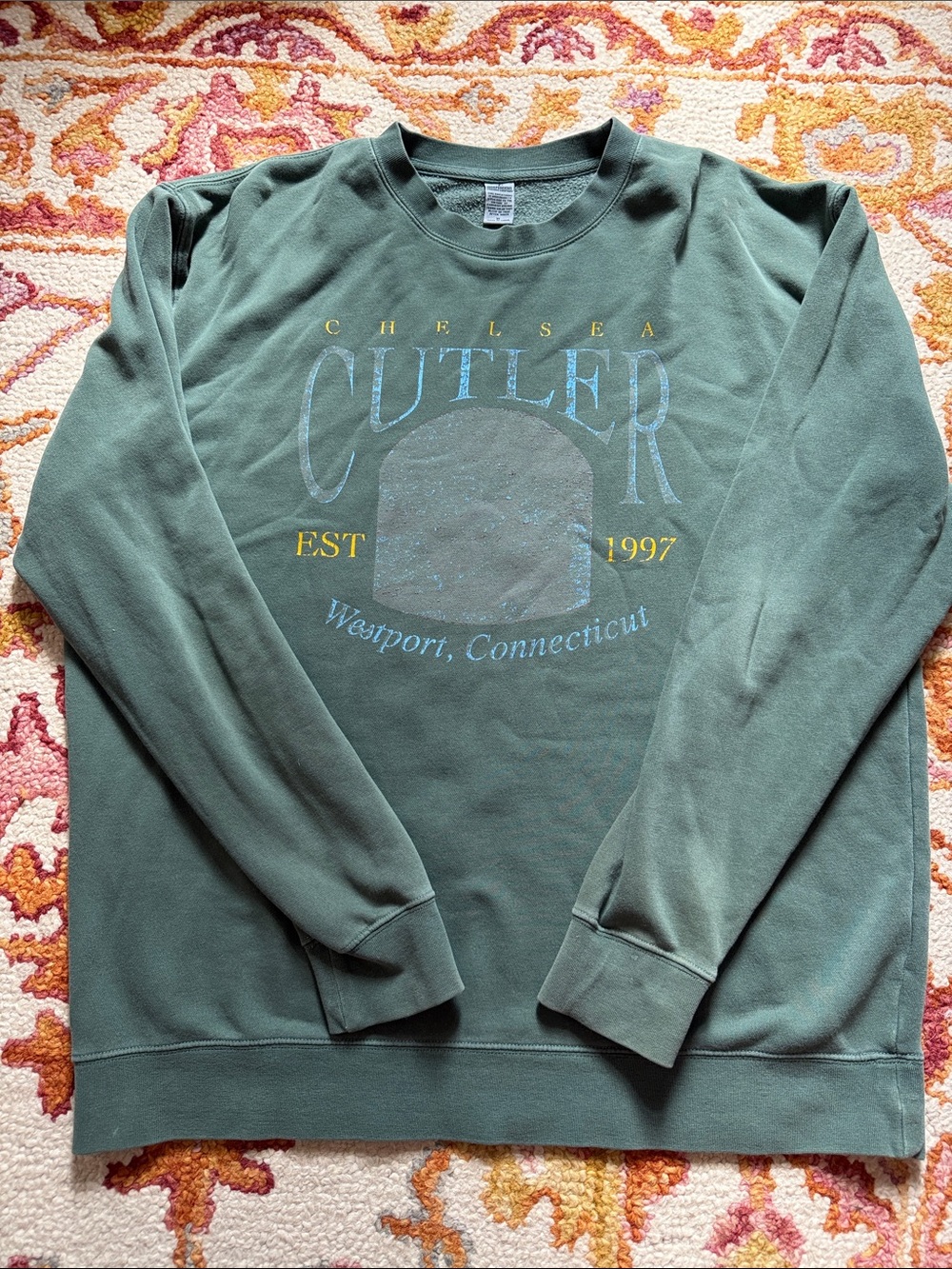 4/$25 SALE Chelsea Cutler Merch Forest Green Crewneck Sweatshirt